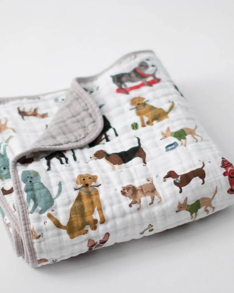 Little Unicorn Cotton Muslin Crib Quilt - Woof