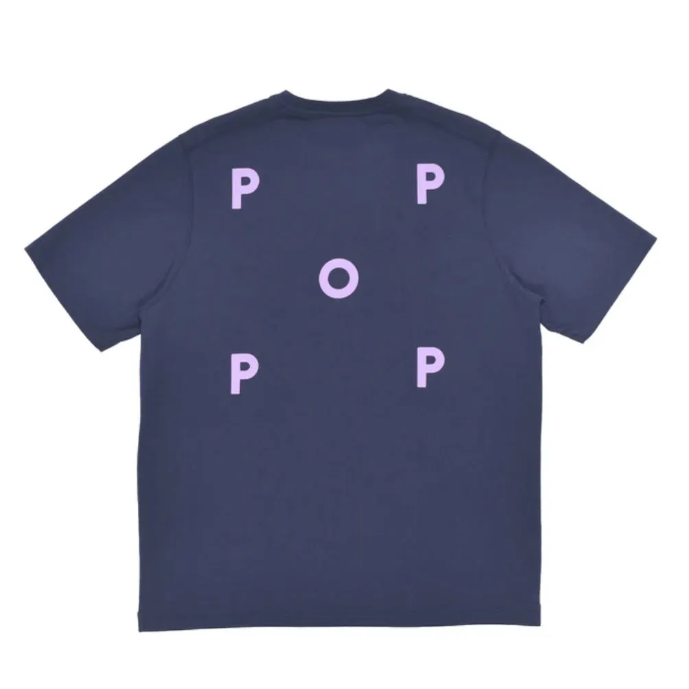 logo t-shirt navy viola