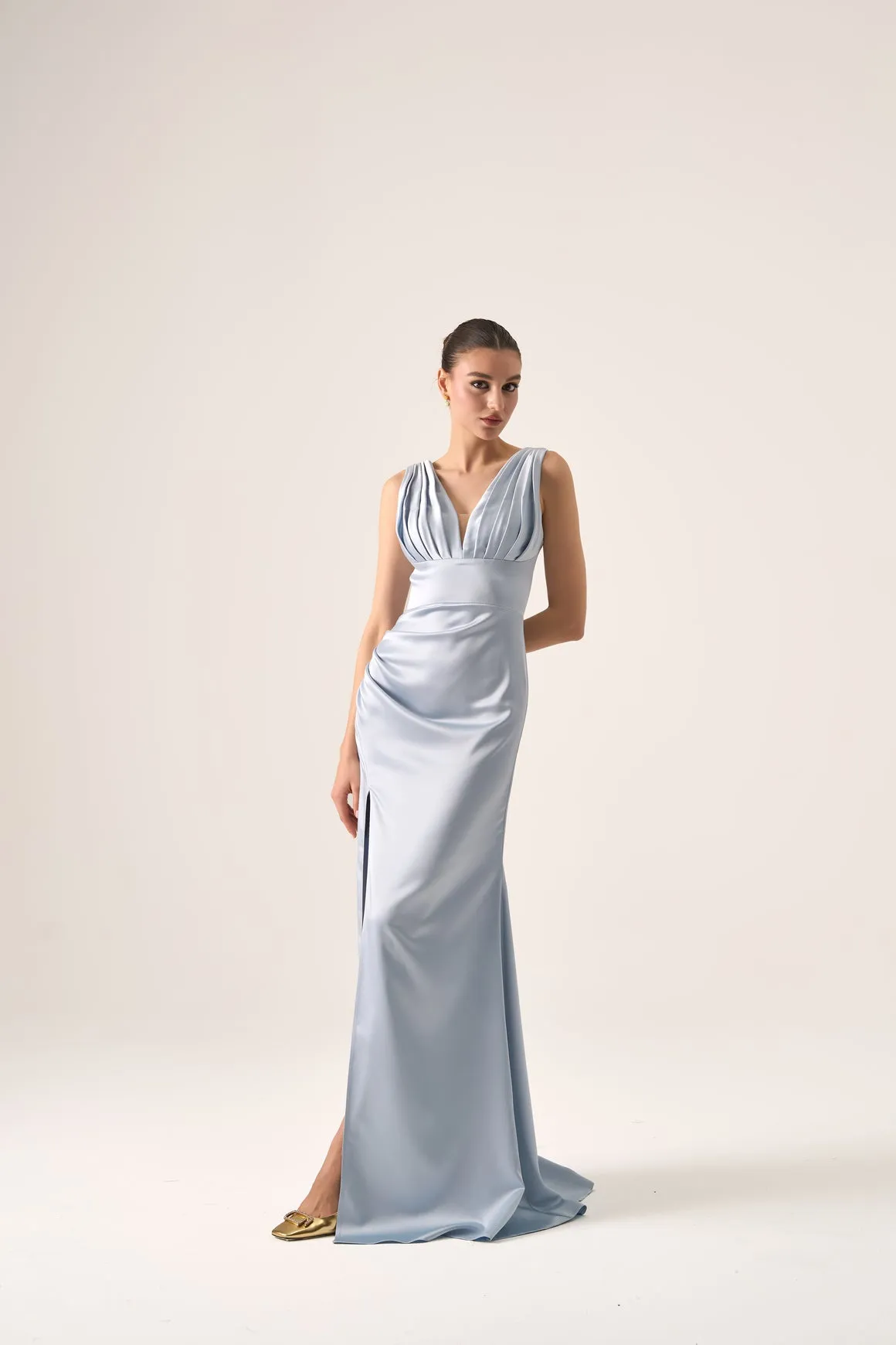 Lola ruched bodice gown