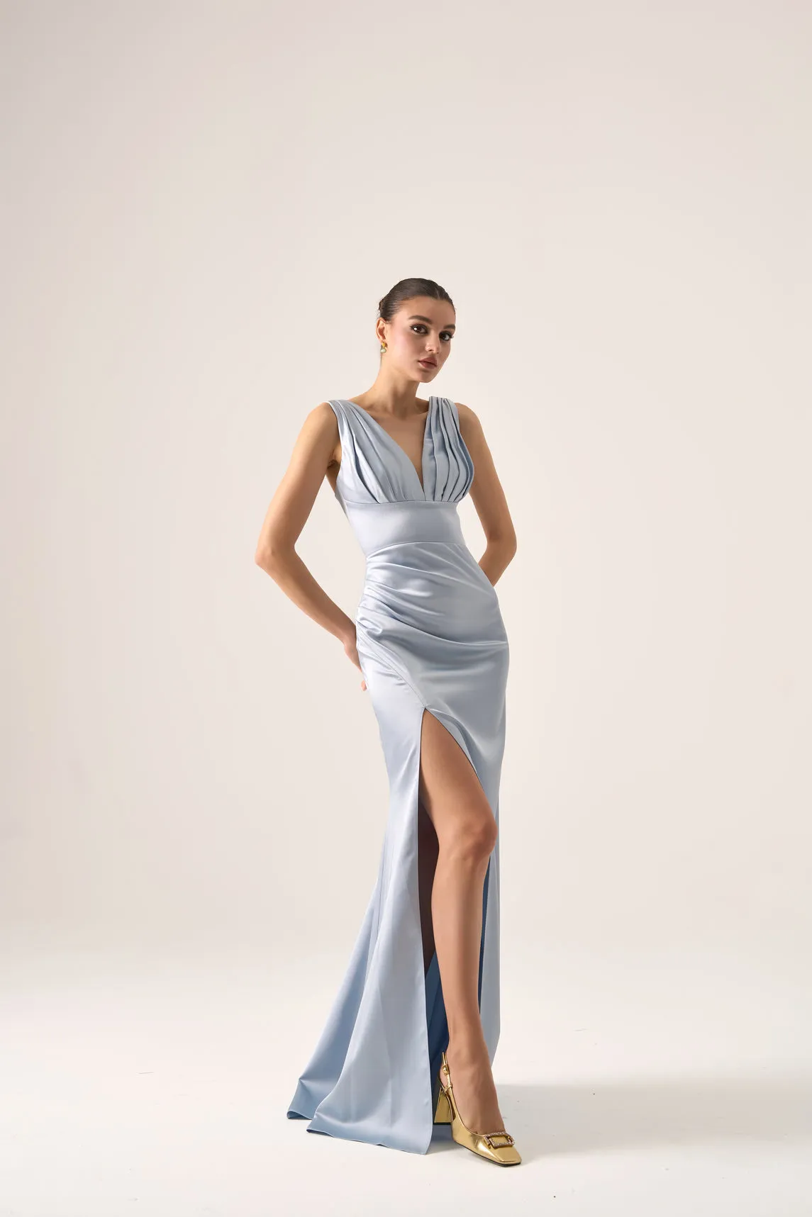 Lola ruched bodice gown