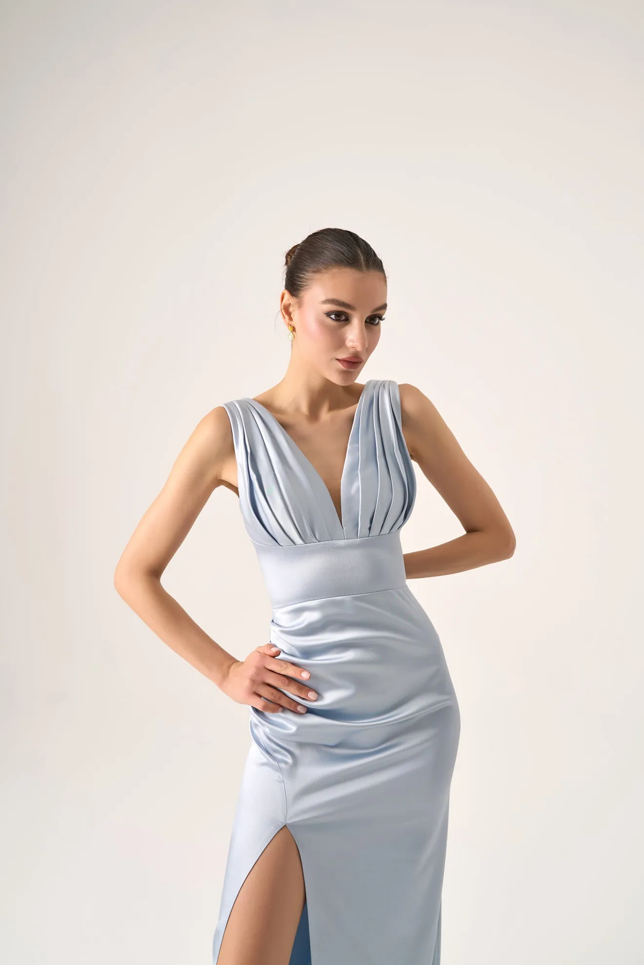 Lola ruched bodice gown