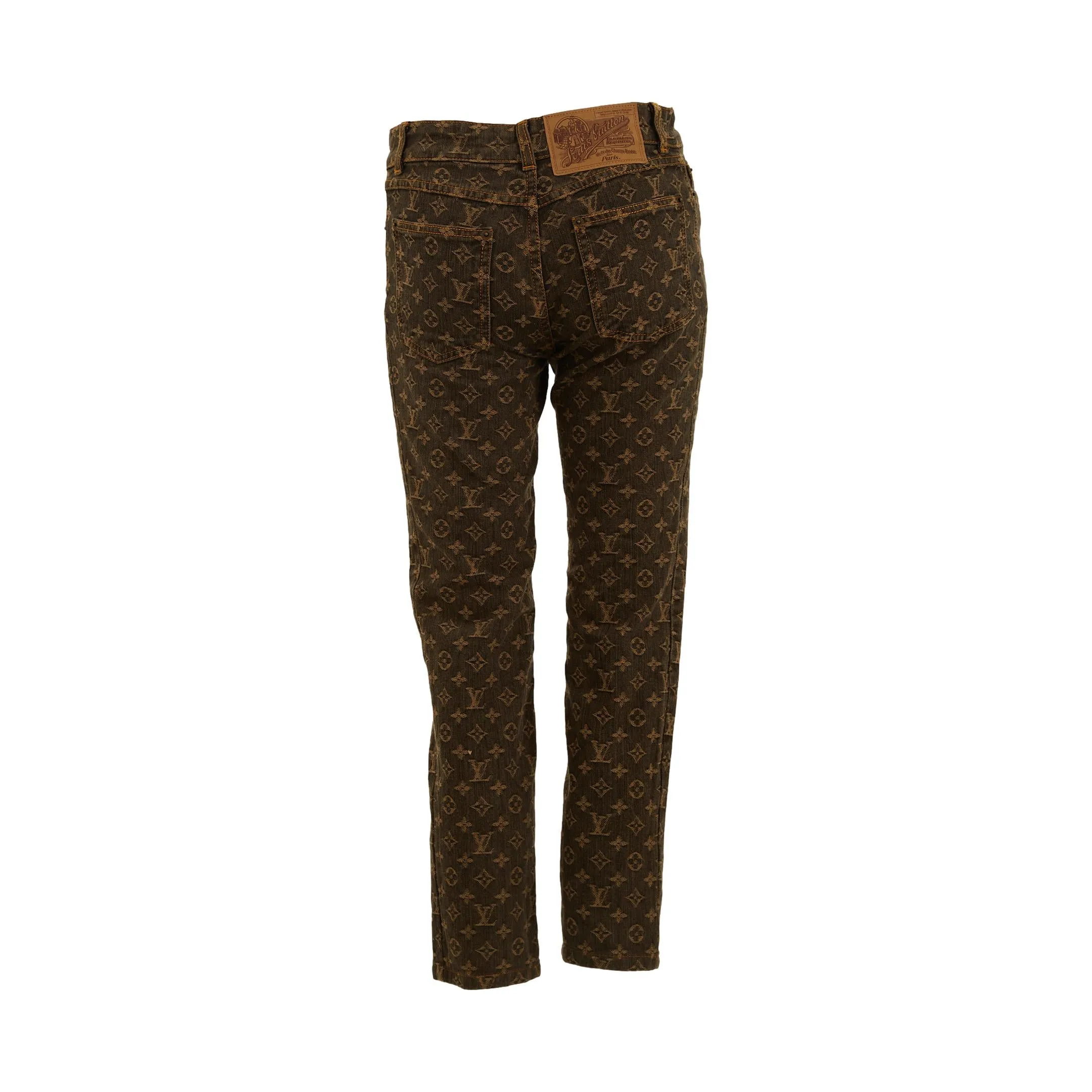 Louis Vuitton Brown Monogram Denim Jeans