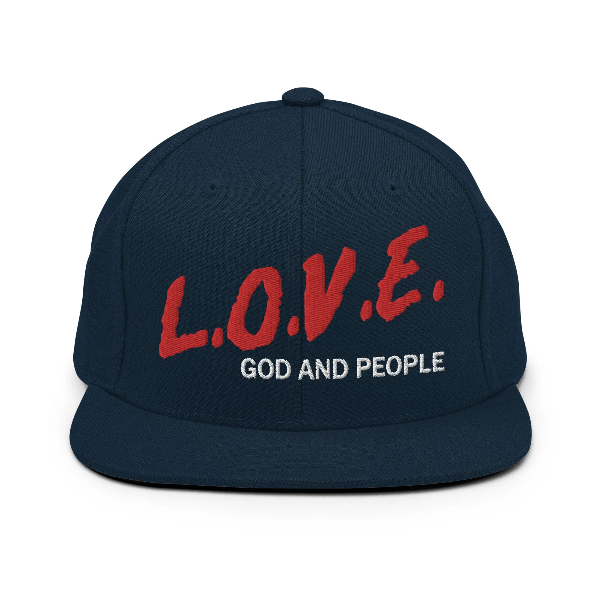 L.O.V.E God and People Snapback Hat