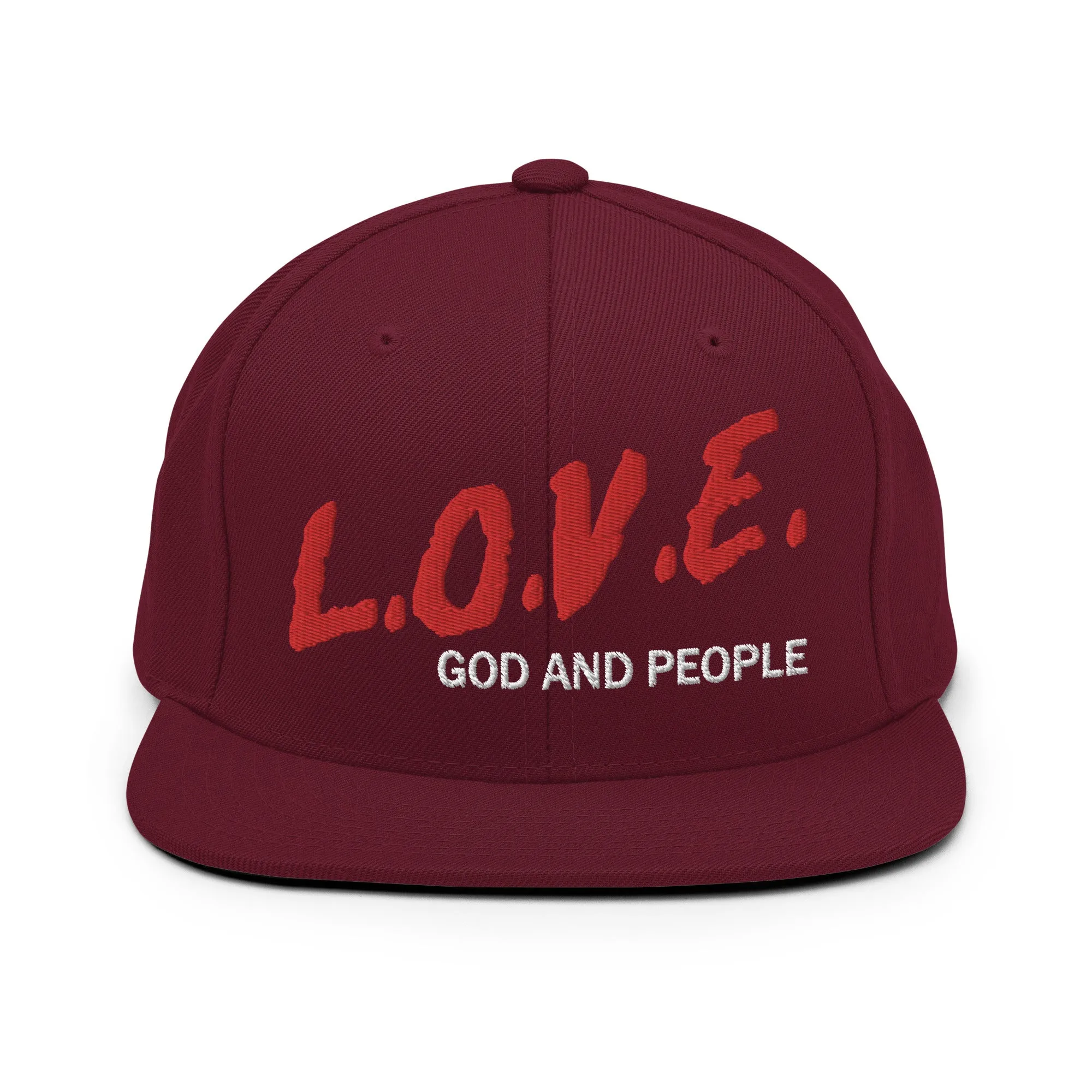 L.O.V.E God and People Snapback Hat