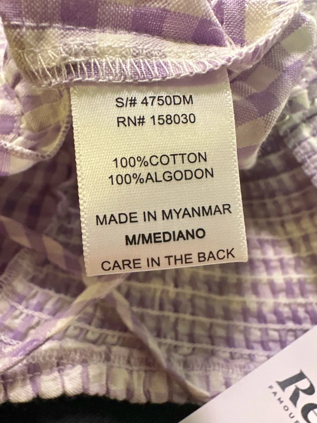 Love Tree Purple Gingham Dress UK M