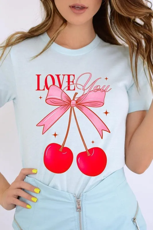 Love You Cherries Graphic Tee (19 Colors)