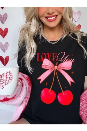 Love You Cherries Graphic Tee (19 Colors)