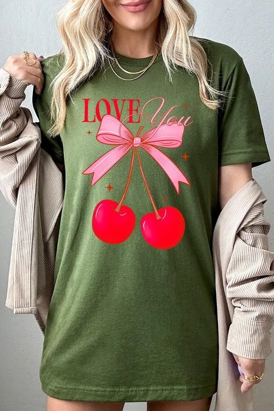 Love You Cherries Graphic Tee (19 Colors)