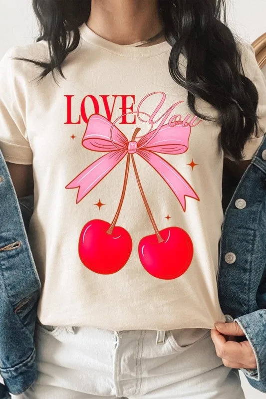Love You Cherries Graphic Tee (19 Colors)