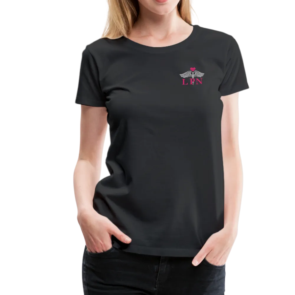 LPN Nurse Flag Heartbeat Women’s Premium T-Shirt