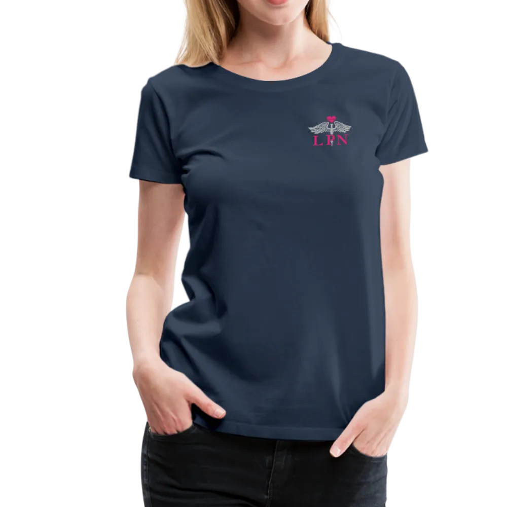 LPN Nurse Flag Heartbeat Women’s Premium T-Shirt