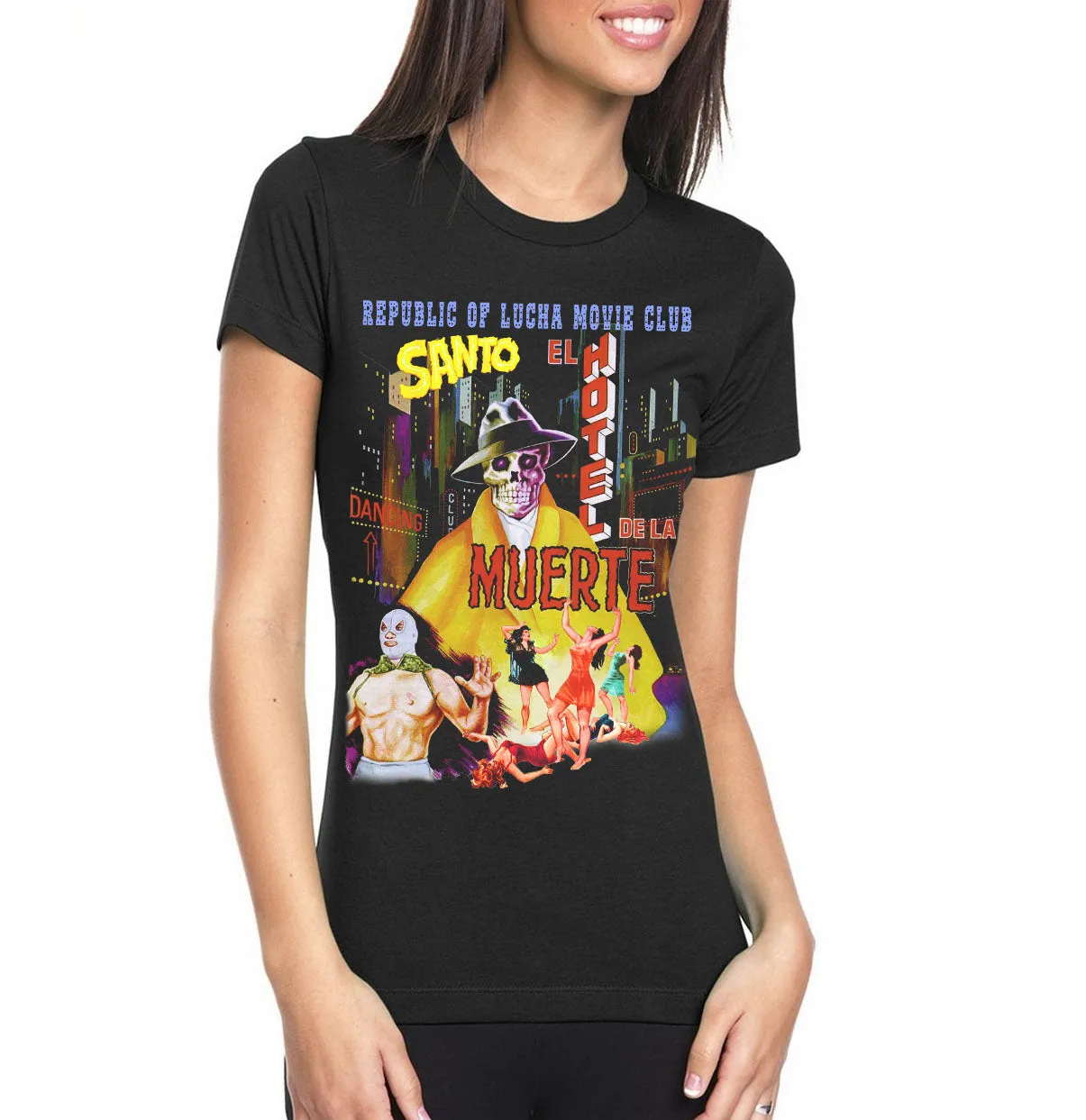 Lucha Movie Club: "EL HOTEL DE LA MUERTE" t-shirt