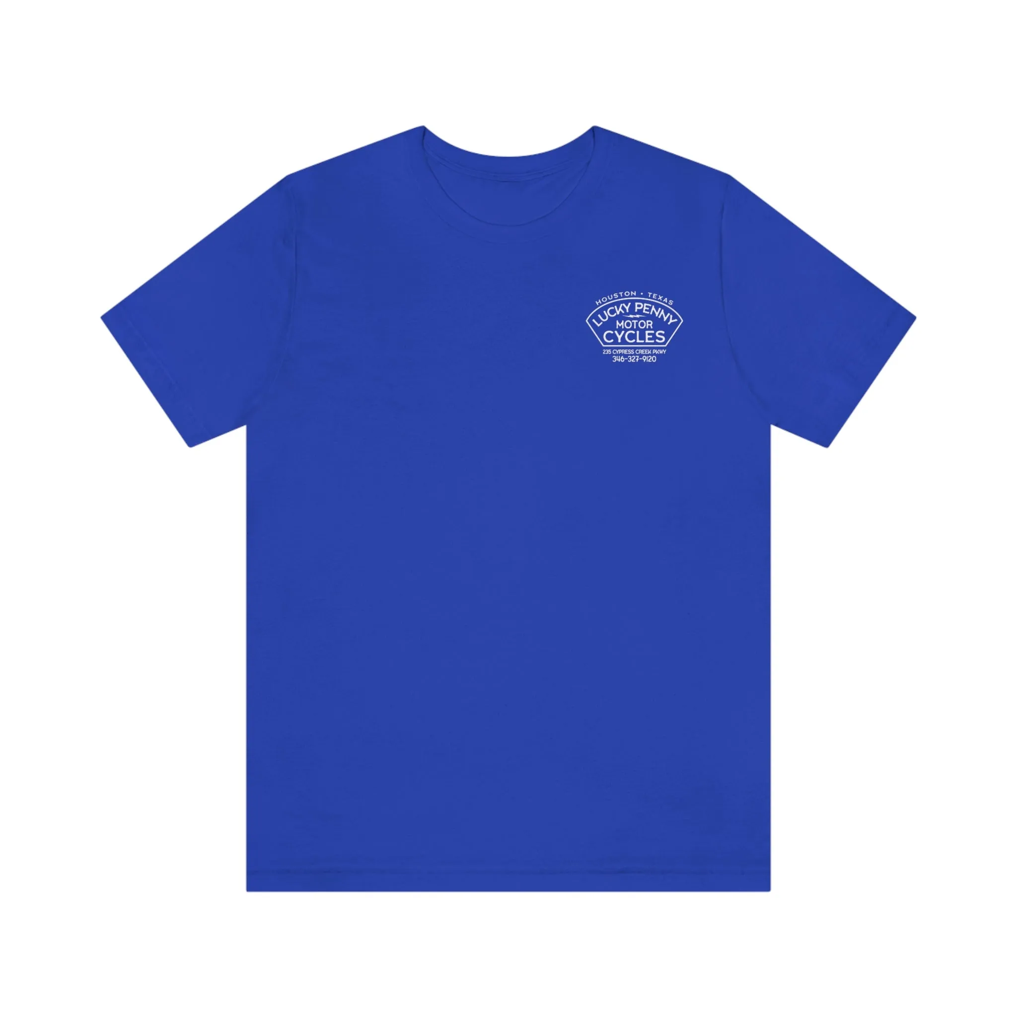 Lucky Penny Cycles Houston Script T-Shirt