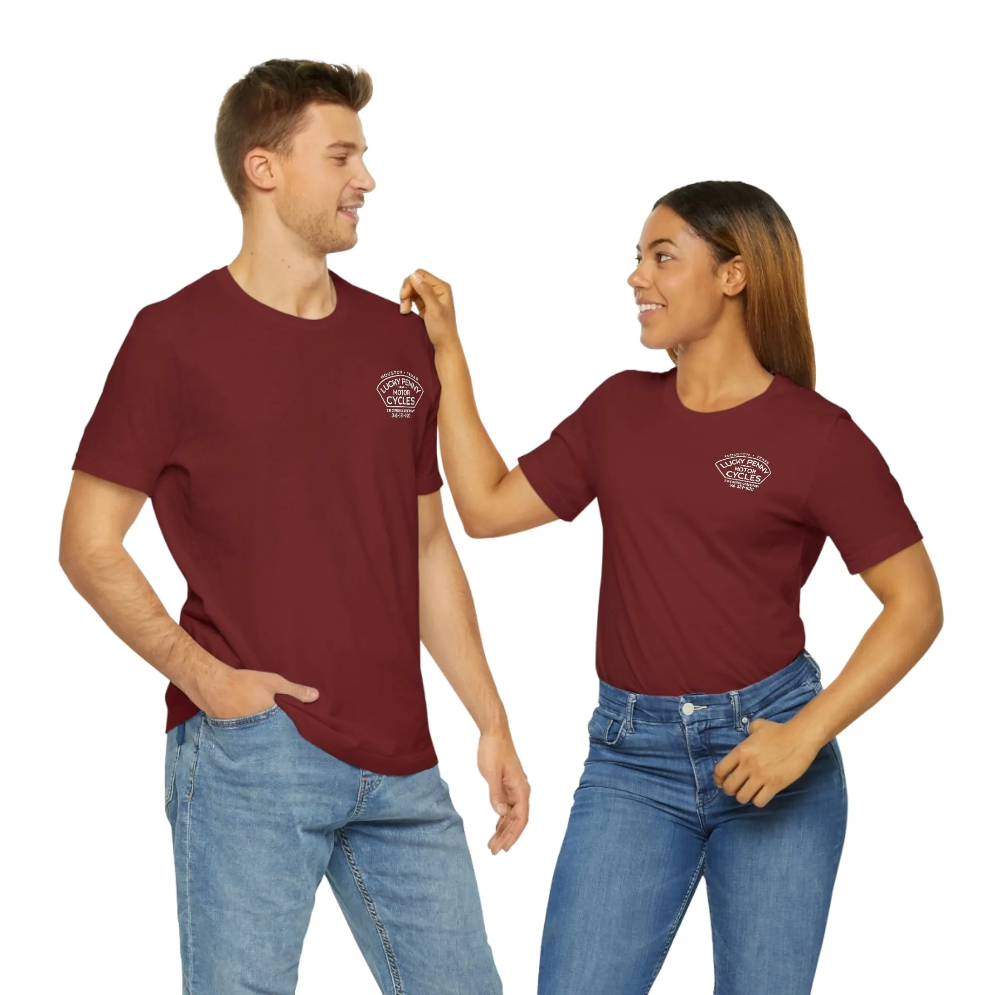 Lucky Penny Cycles Houston Script T-Shirt
