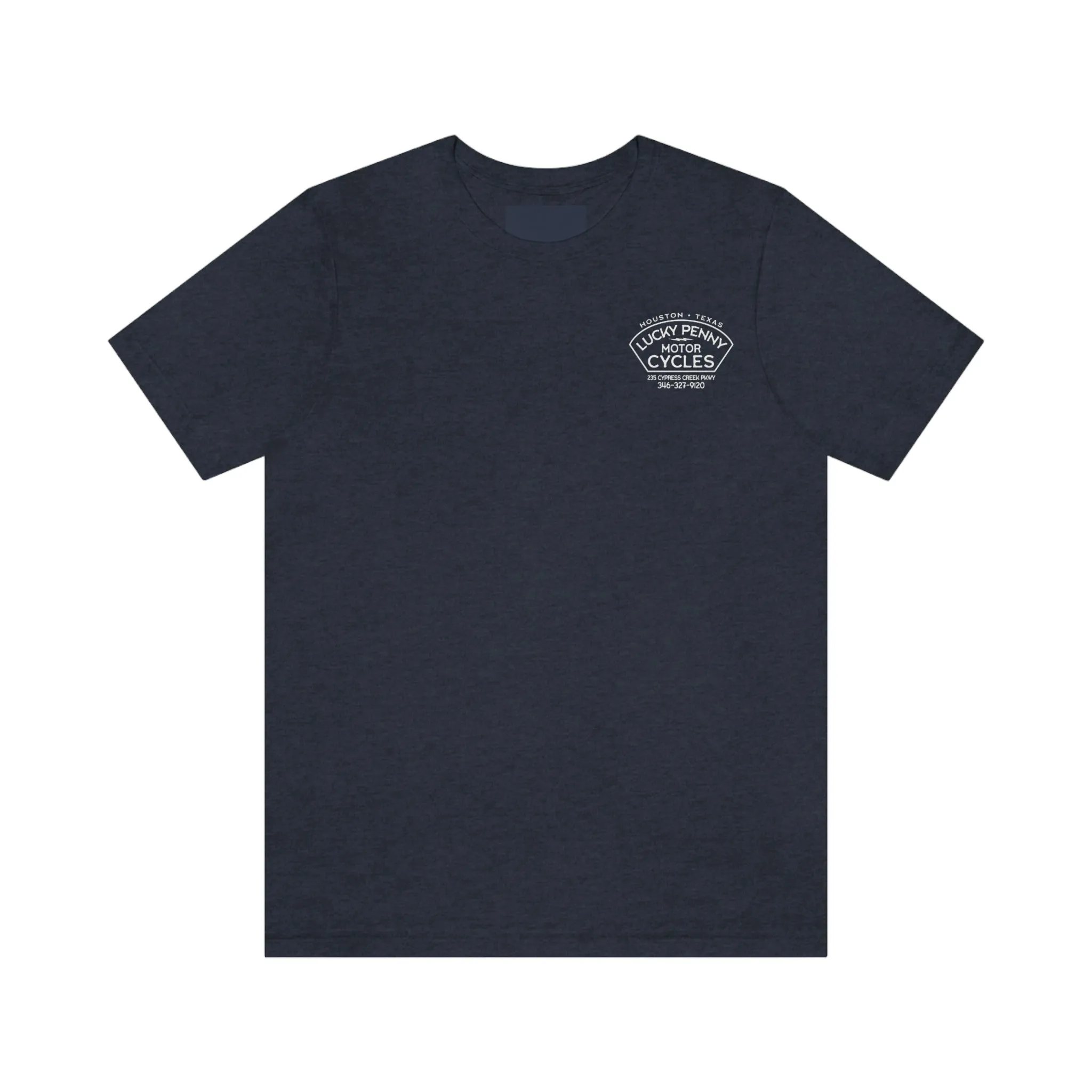 Lucky Penny Cycles Houston Script T-Shirt