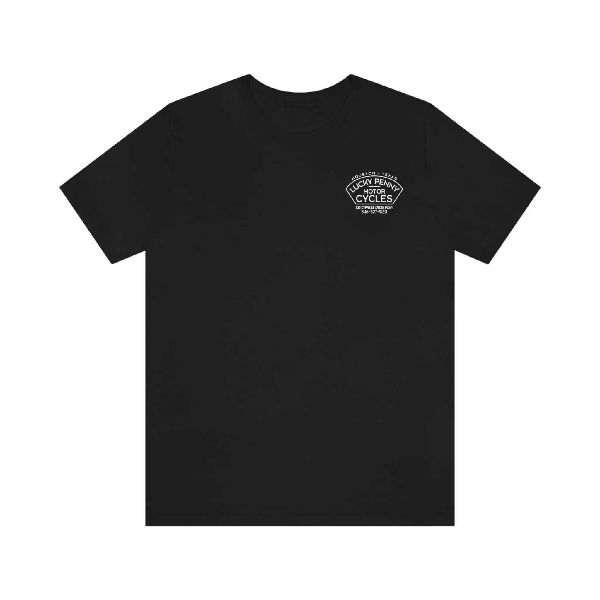 Lucky Penny Cycles Houston Script T-Shirt
