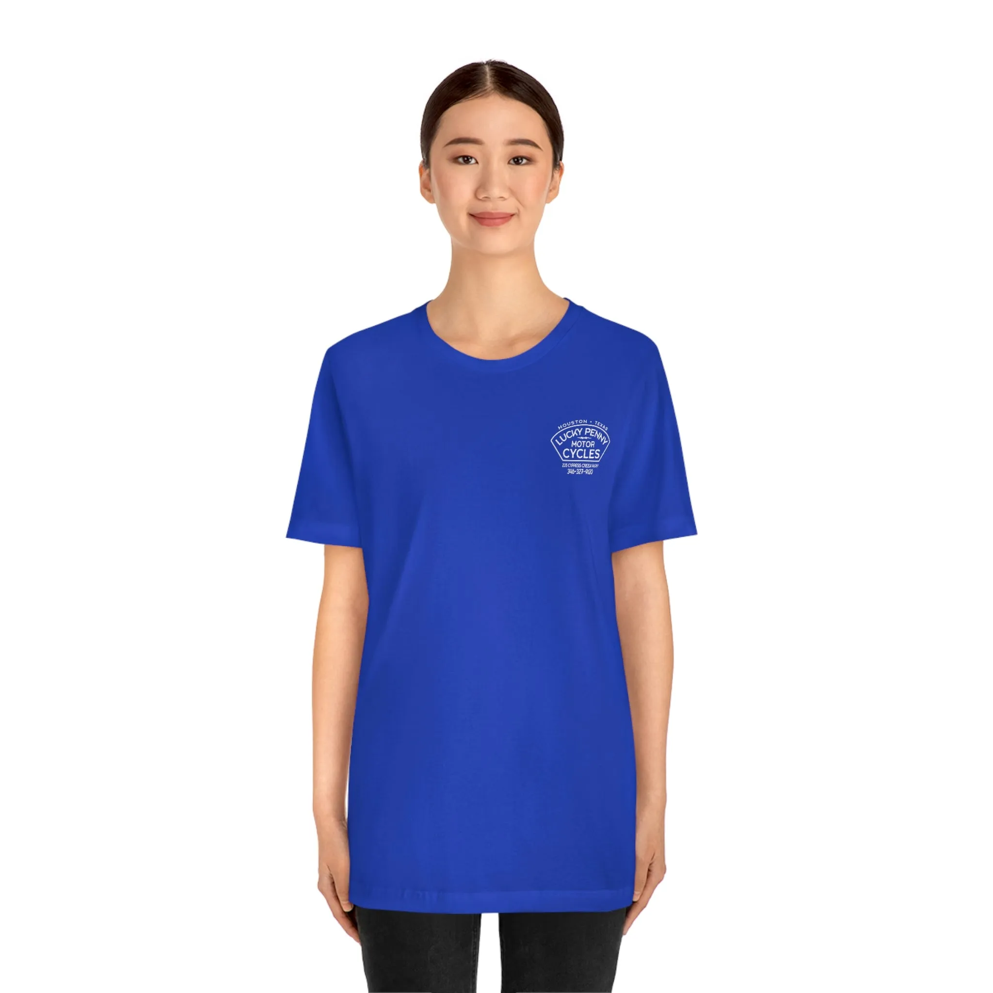 Lucky Penny Cycles Houston Script T-Shirt