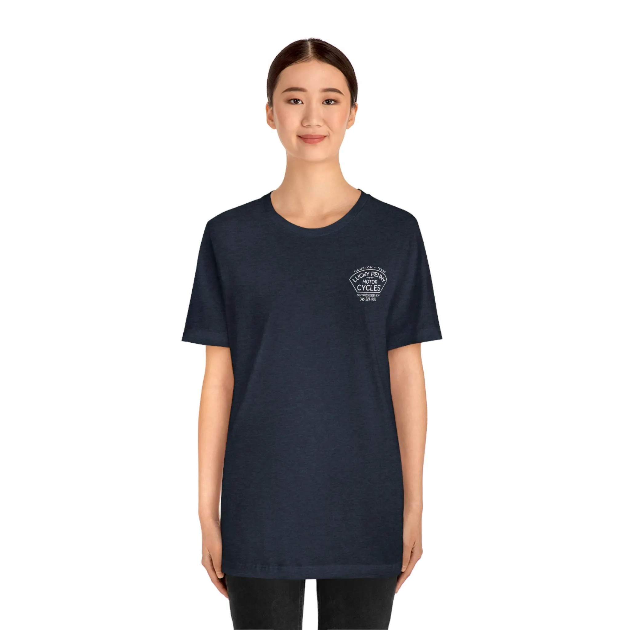 Lucky Penny Cycles Houston Script T-Shirt