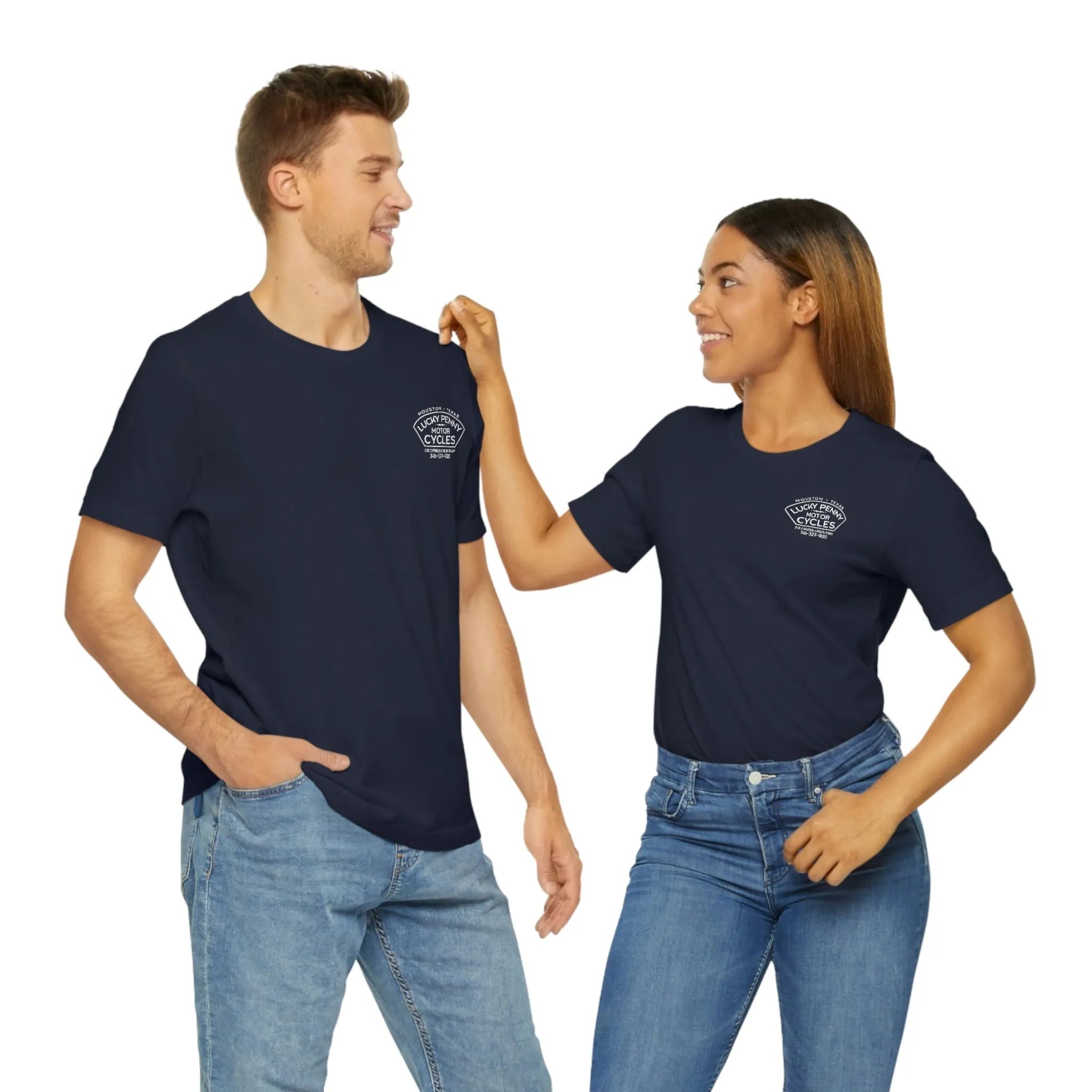 Lucky Penny Cycles Houston Script T-Shirt
