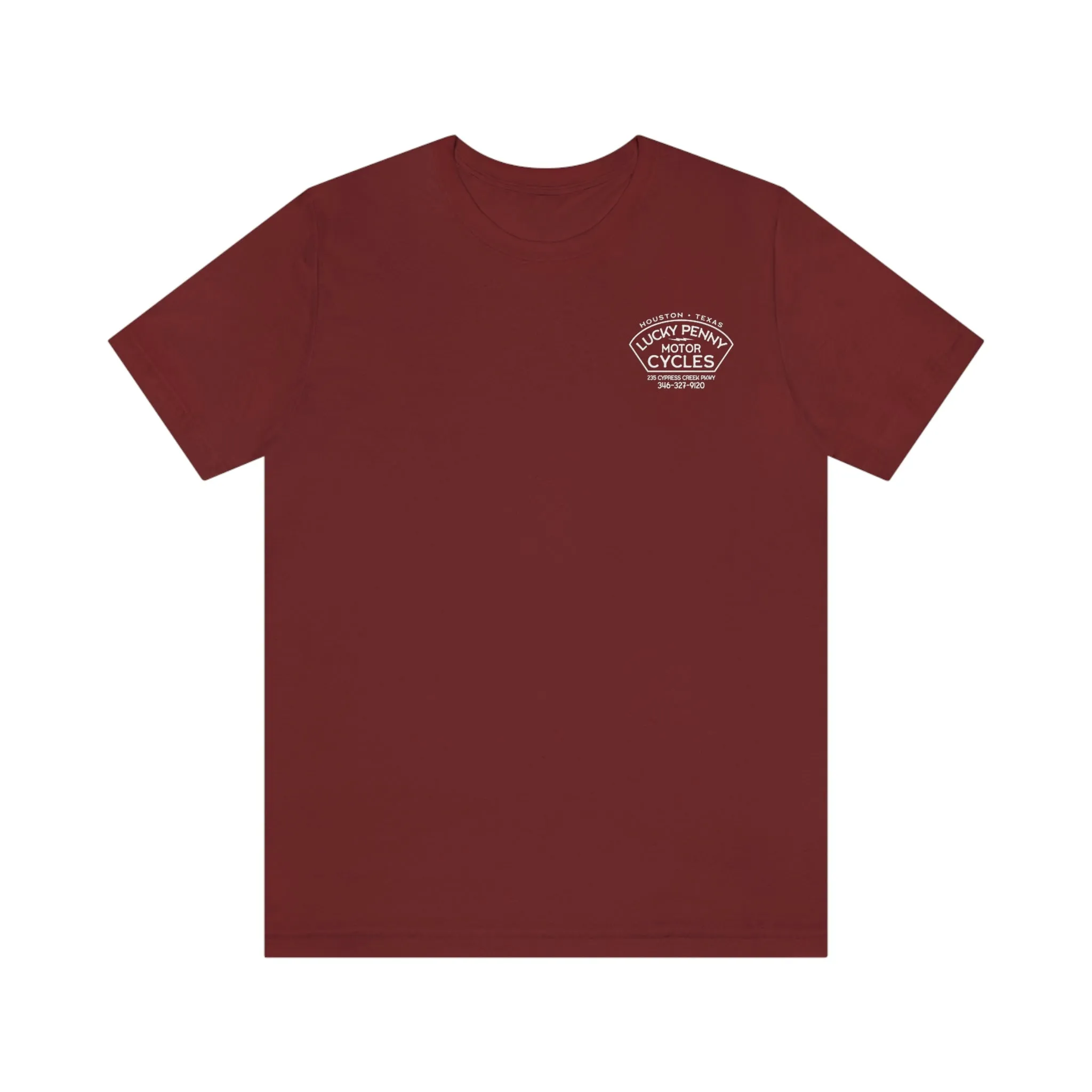Lucky Penny Cycles Houston Script T-Shirt