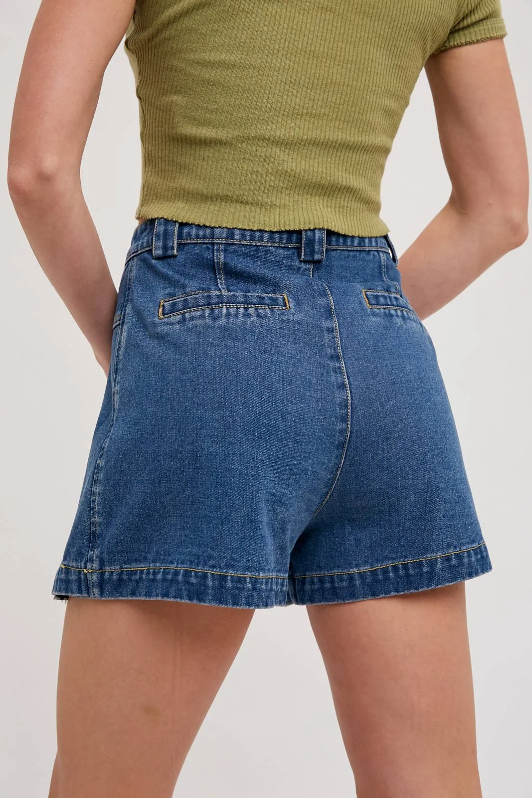 Lucy Pleated Denim Skort