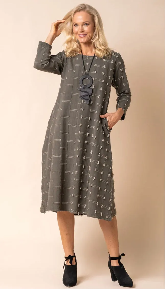 Luella Cotton dress In Khaki Onyx