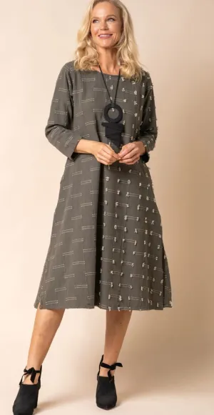 Luella Cotton dress In Khaki Onyx