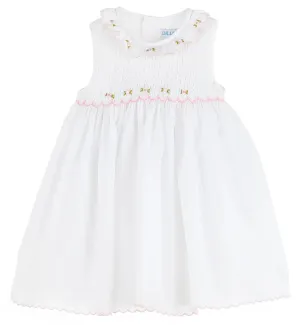 Luli & Me White Embroidered  Dress