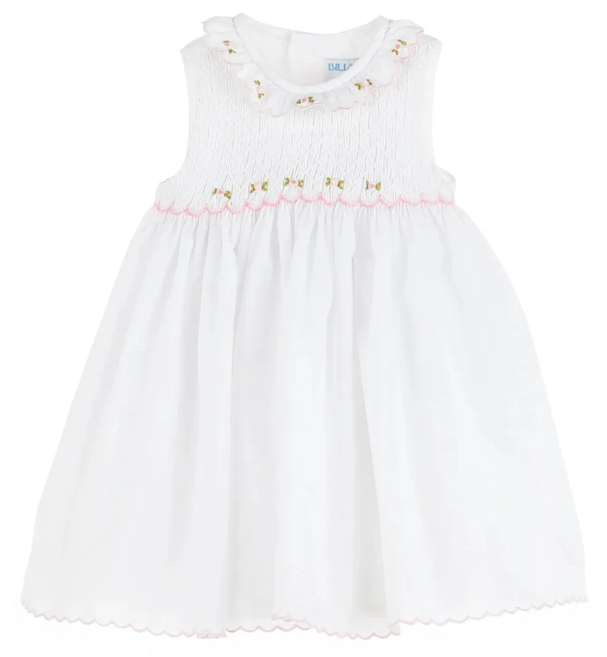 Luli & Me White Embroidered  Dress
