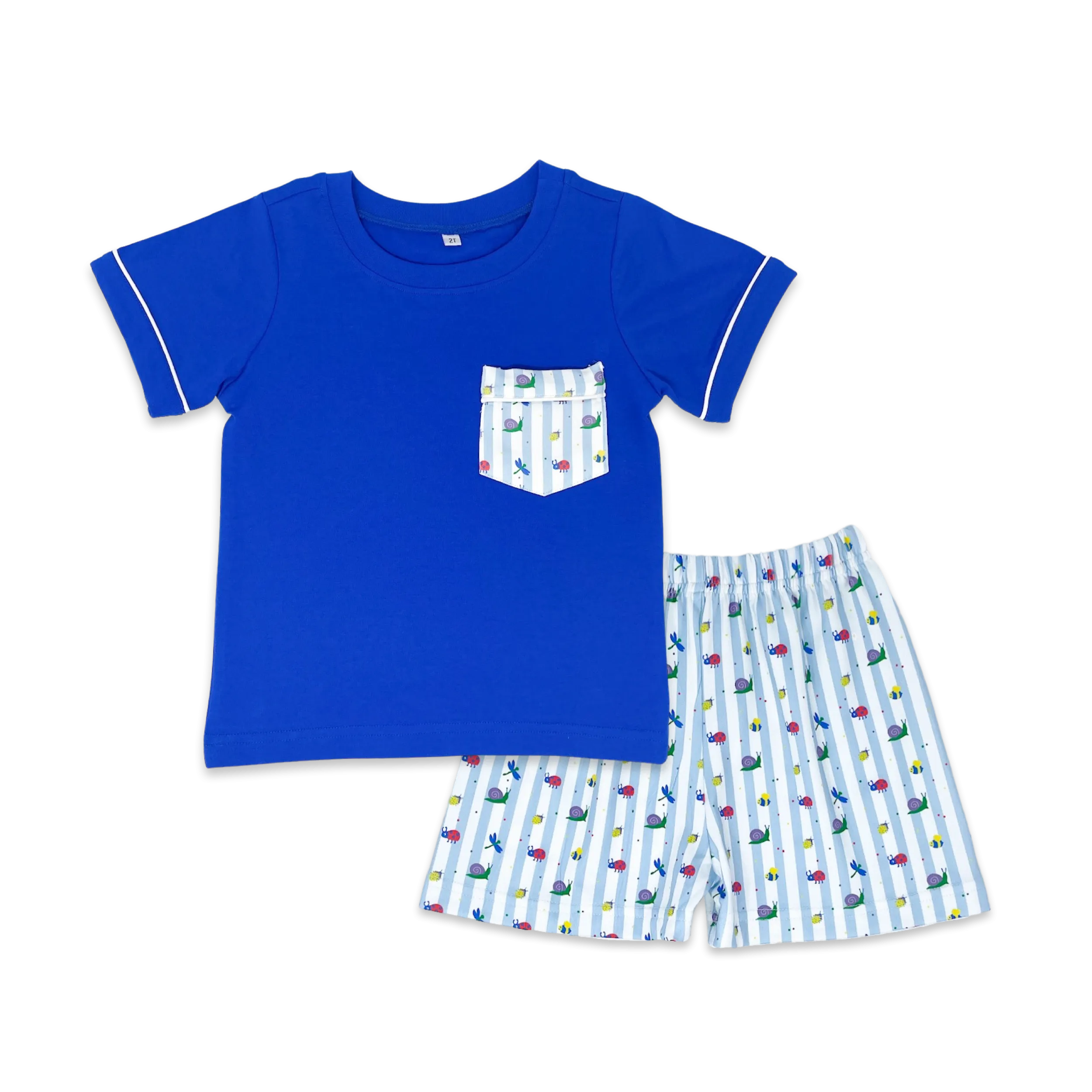 Lullaby Set - Charlie Short Set Royal/Snips Snails