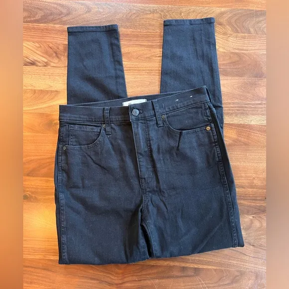 Madewell 10&quot; High-Rise Skinny Jeans in BLACK Size 28 NWOT