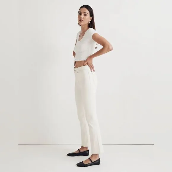 Madewell NWT Kick Out Crop Jeans Size 31 in Vintage Canvas
