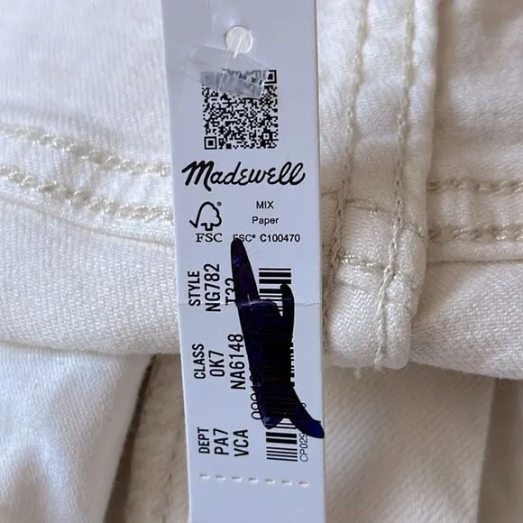 Madewell NWT Tall Perfect Vintage Straight Jean in Vintage Canvas Size 32T
