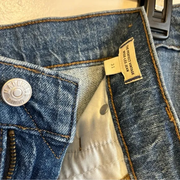 MADEWELL PERFECT VINTAGE WIDE LEG JEANS SIZE 31
