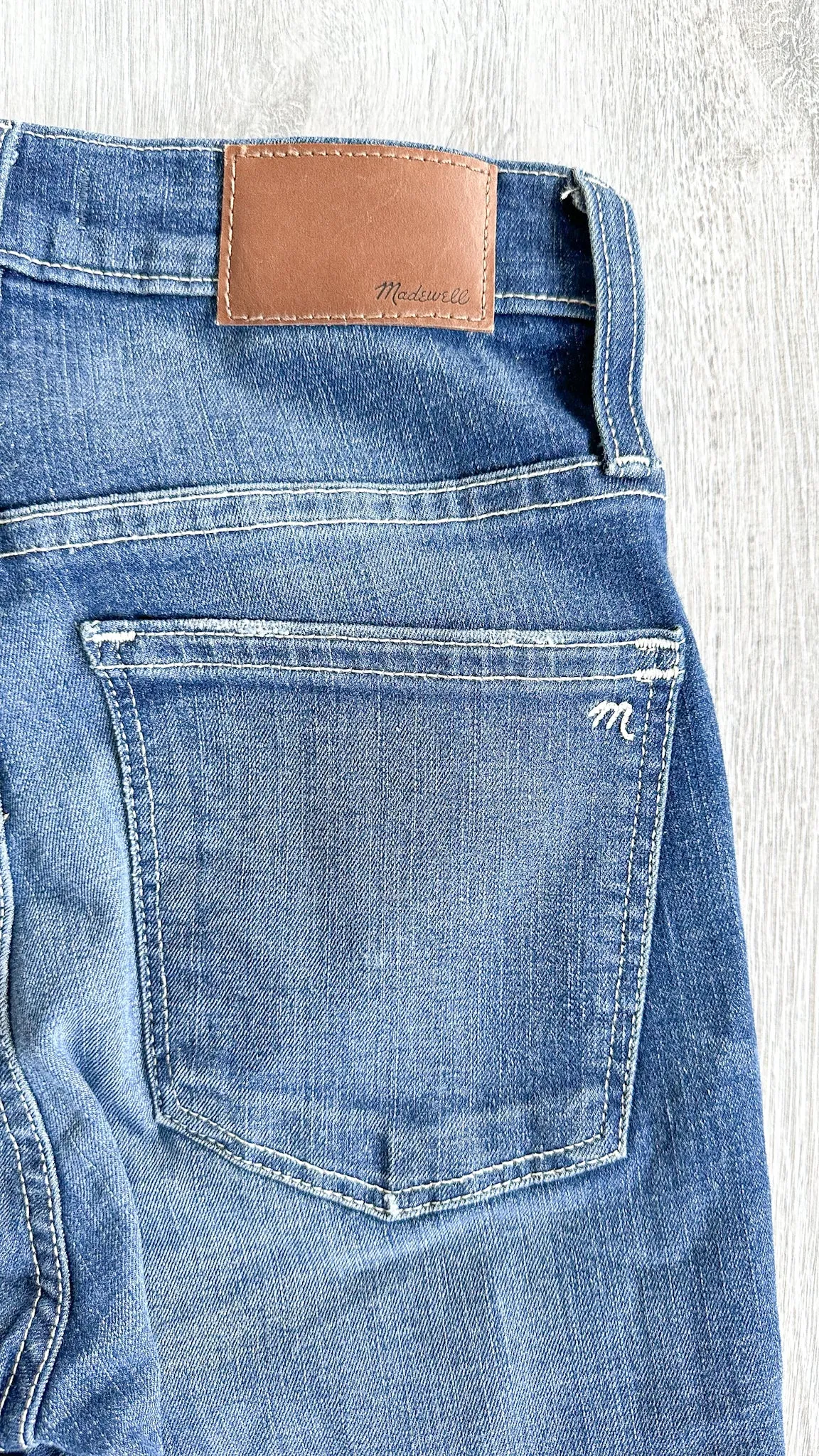 Madewell Slim Straight Denim Jeans Raw Hem Edition