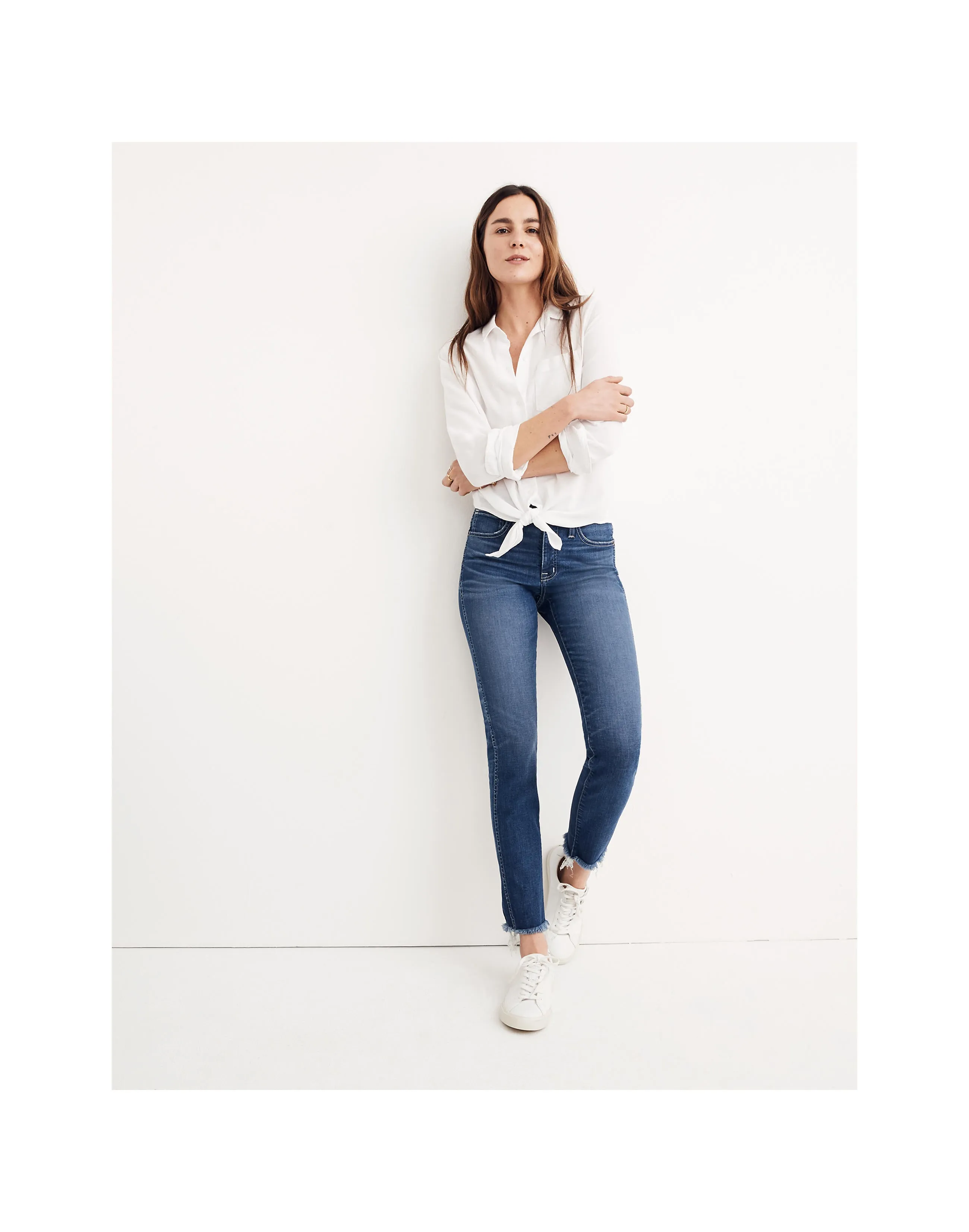 Madewell Slim Straight Denim Jeans Raw Hem Edition