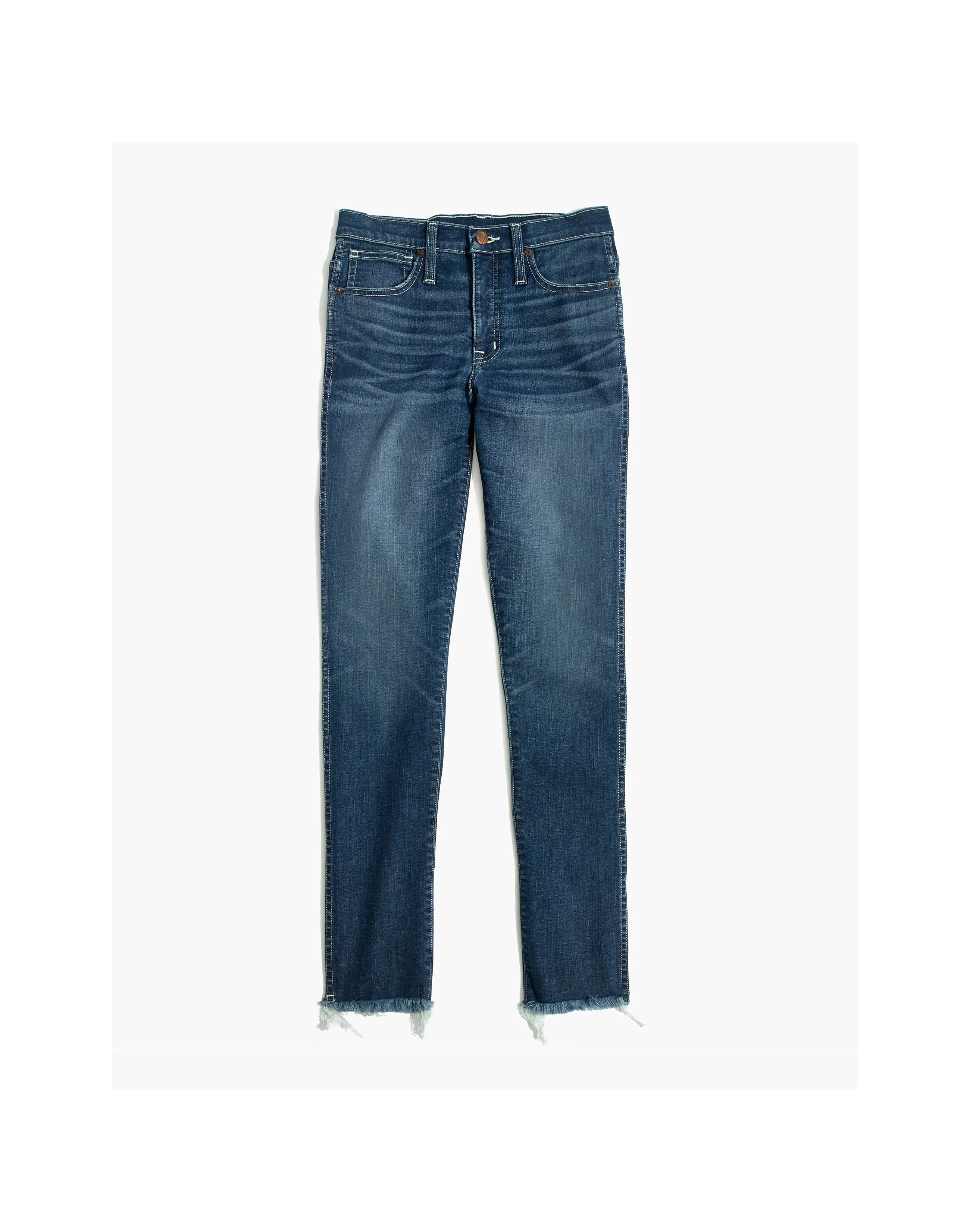 Madewell Slim Straight Denim Jeans Raw Hem Edition