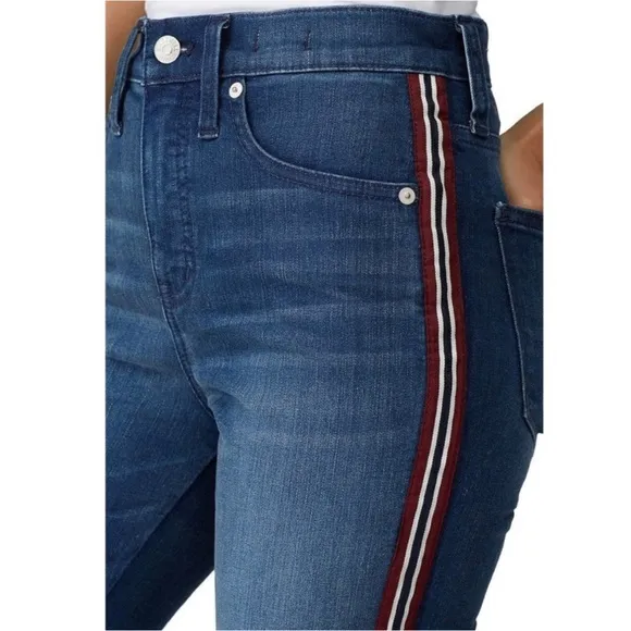 Madewell Stovepipe Jeans Ribbon Stripe Tux Edition SZ 32