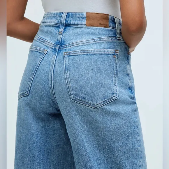 Madewell The Curvy Perfect Vintage Wide-Leg Crop Jeans Size 27 in Altoona Wash