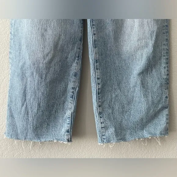 Madewell The Curvy Perfect Vintage Wide-Leg Crop Jeans Size 27 in Altoona Wash