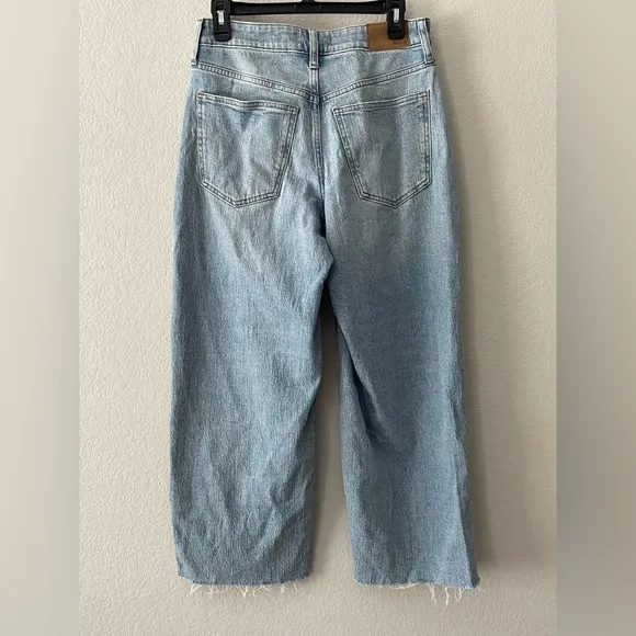 Madewell The Curvy Perfect Vintage Wide-Leg Crop Jeans Size 27 in Altoona Wash