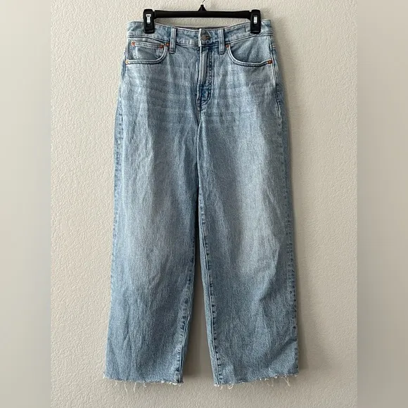Madewell The Curvy Perfect Vintage Wide-Leg Crop Jeans Size 27 in Altoona Wash