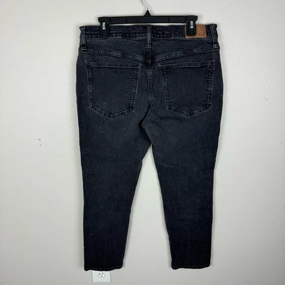 Madewell The Mid Rise Perfect Vintage Jeans Womens 31 Washed Black Rigid Denim
