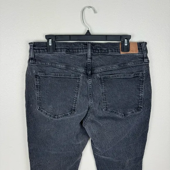 Madewell The Mid Rise Perfect Vintage Jeans Womens 31 Washed Black Rigid Denim
