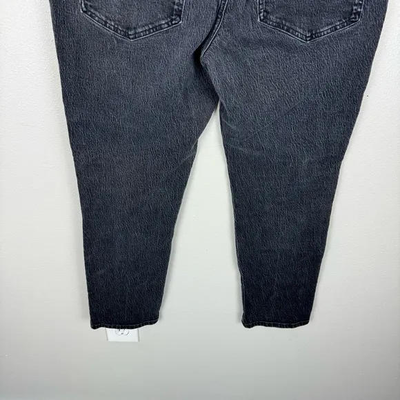 Madewell The Mid Rise Perfect Vintage Jeans Womens 31 Washed Black Rigid Denim