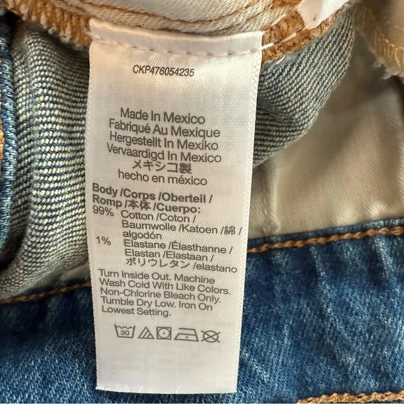 Madewell‎ The Perfect Vintage High Rise Denim Jeans Women's Size 26