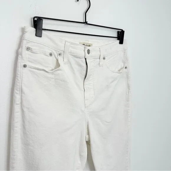 Madewell The Perfect Vintage Jean Tile White High Rise Size 29 preppy
