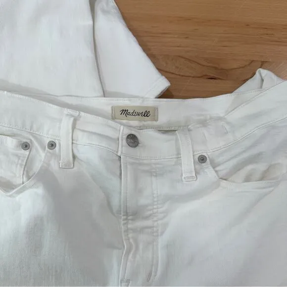 Madewell The Perfect Vintage Jean Tile White High Rise Size 29 preppy