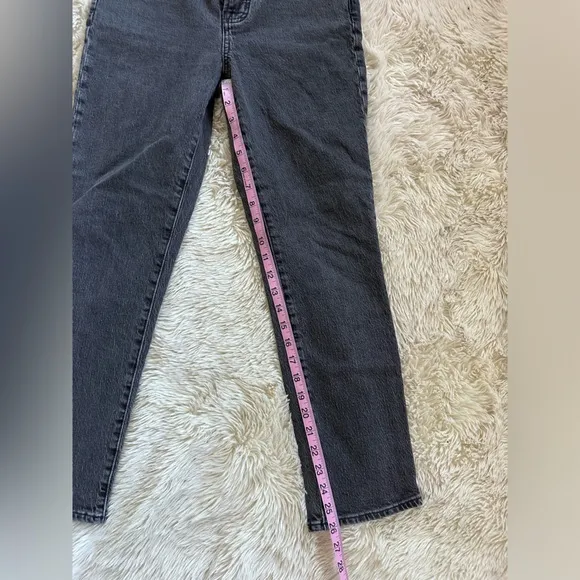 Madewell The Perfect Vintage Straight Leg Jeans in Black Wash Size 26