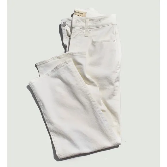 MADEWELL White The Perfect Vintage Wide-Leg Crop Jean NWT Size 32